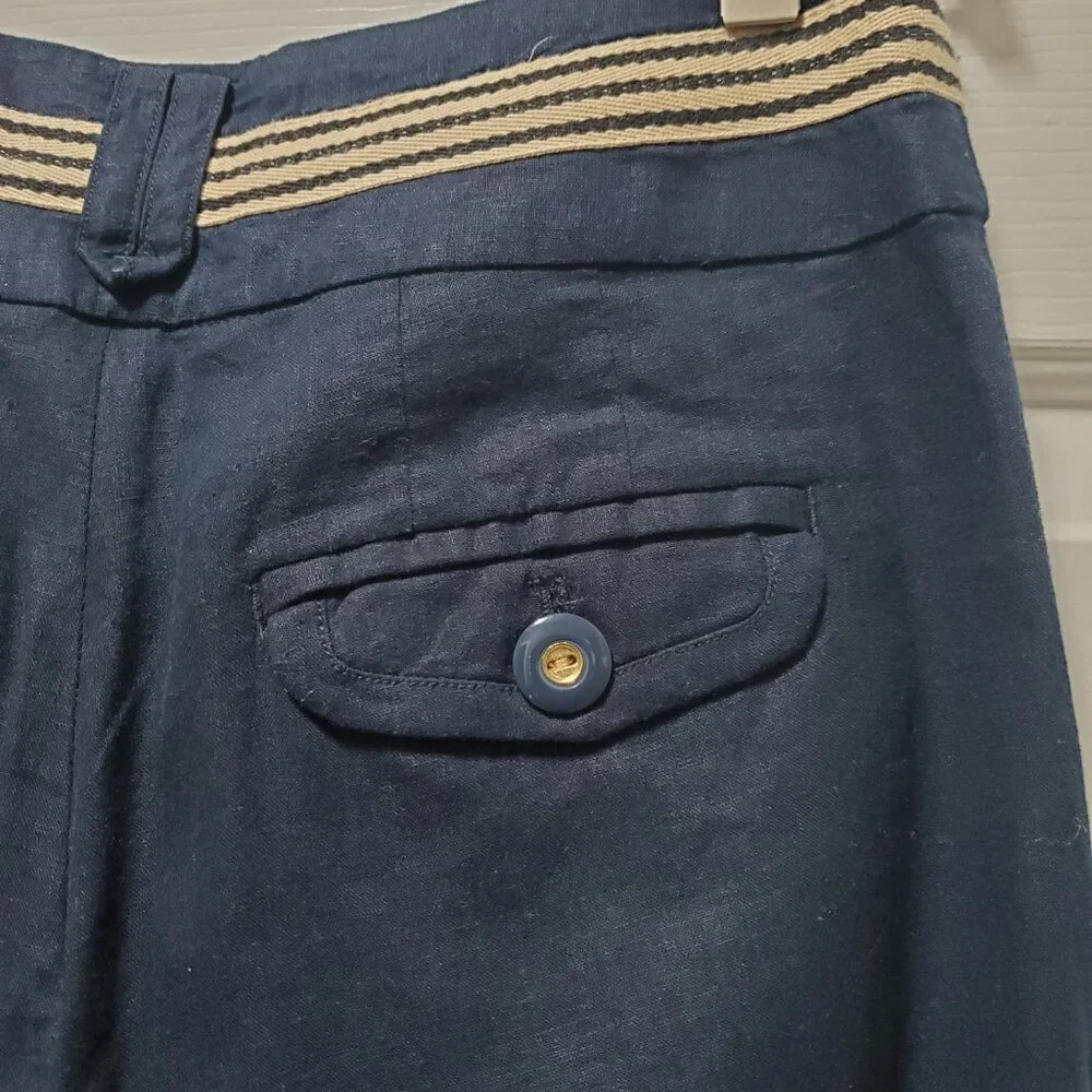 Elevenses Navy Blue High Waisted Paints | 4 - Picture 5 of 6